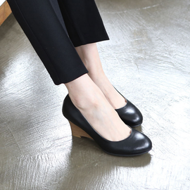 [GIRLS GOOB] Women's Comfortable Wedge Sandal Platform Fashion Shoes, Cowhide - Made in KOREA